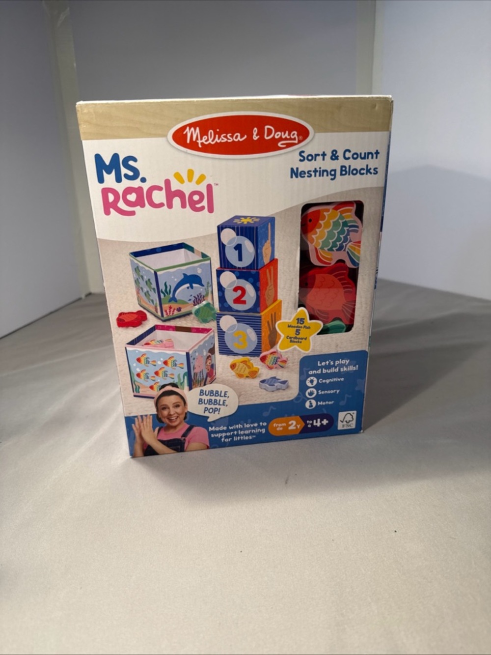 Melissa & Doug Ms. Rachel Sort & Count Nesting Blocks - Colorful